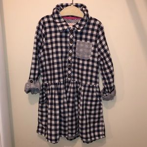 Navy Gingham Dress